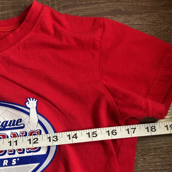 EUC Womens Tee Majestic ‘10 WORLD SERIES American League Champions Texas Rangers - Picture 6 of 8